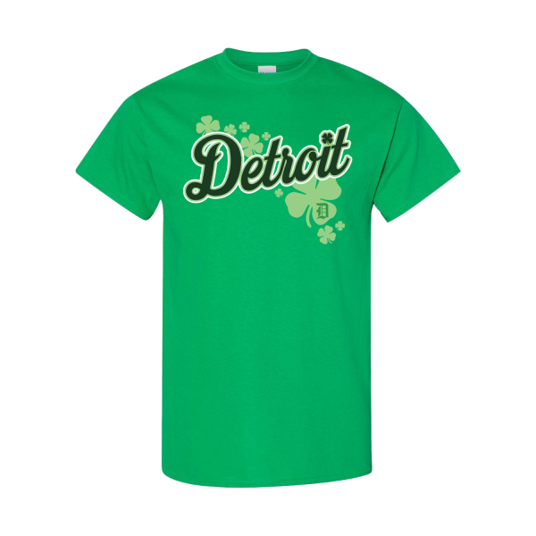 Detroit Script Irish Green Tee (65000)