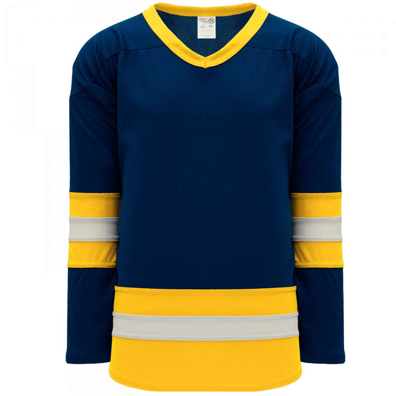 766 - Navy, Tuscan Gold, White