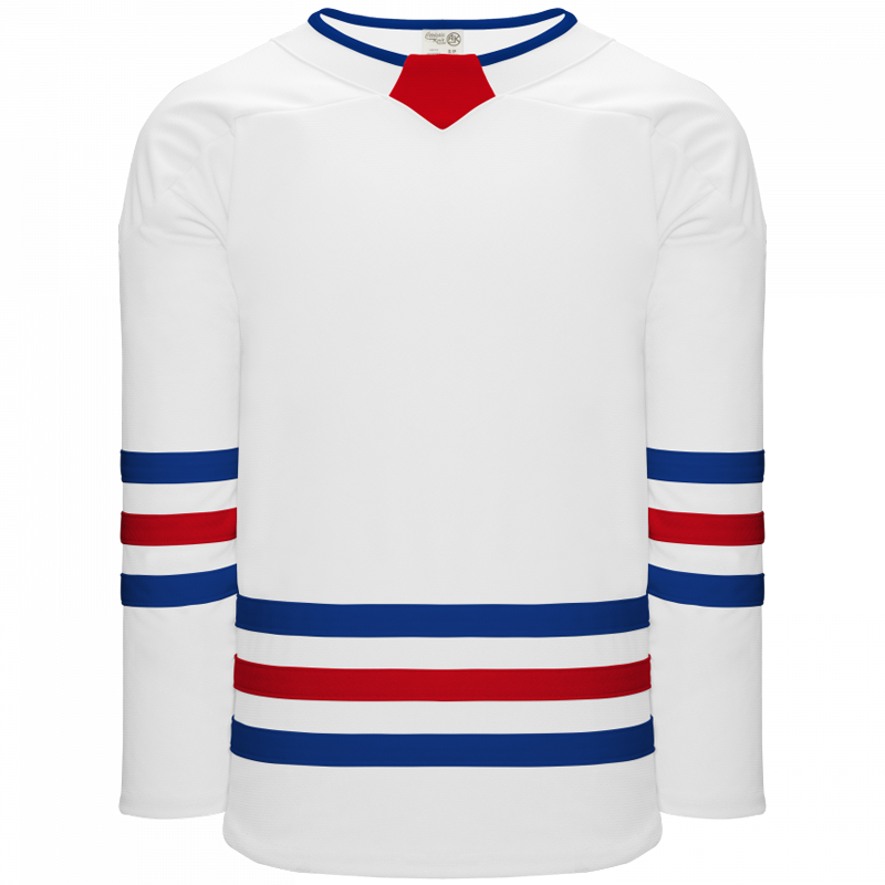 335 - White, Royal, Red