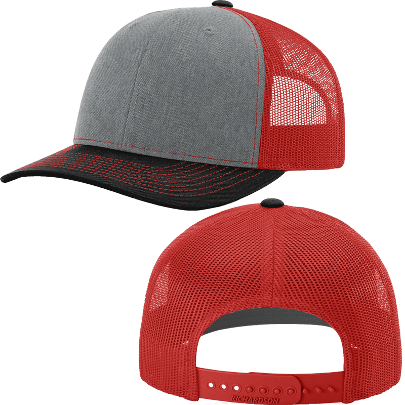 Heather Grey/Red/Black