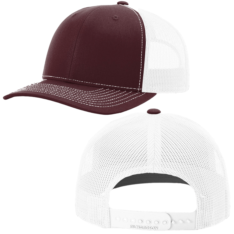 Maroon/White