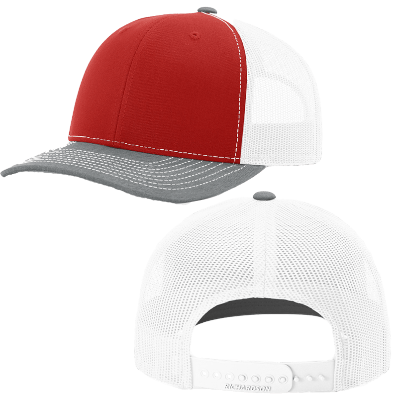Red/White/Heather Grey