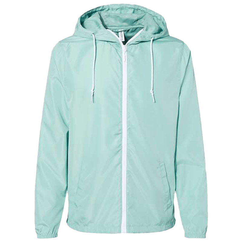 Aqua/White Zipper