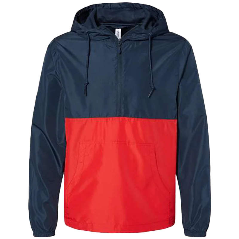 Independent Trading Co. Unisex Lightweight Quarter-Zip Windbreaker Pullover Jacket