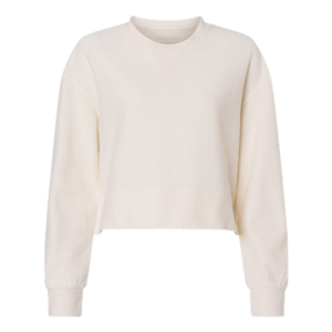 Boxercraft Women's Rib Knit Corded Boxy Crewneck Sweatshirt