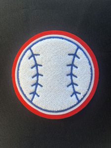 Chenille Baseball Embroidery Patch for Varsity Jacket