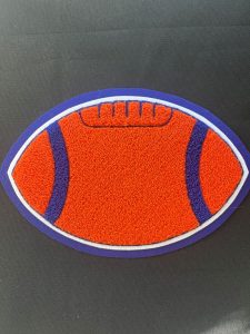 Chenille Football Embroidery Patch for Varsity Jacket