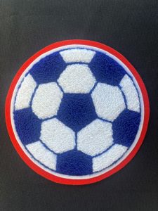 Chenille Soccer Embroidery Patch for Varsity Jacket
