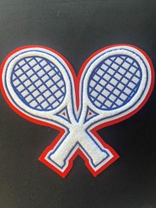 Chenille Tennis Embroidery Patch for Varsity Jacket