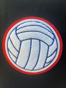 Chenille Volleyball Embroidery Patch for Varsity Jacket