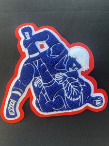 Chenille Wrestling Embroidery Patch for Varsity Jacket